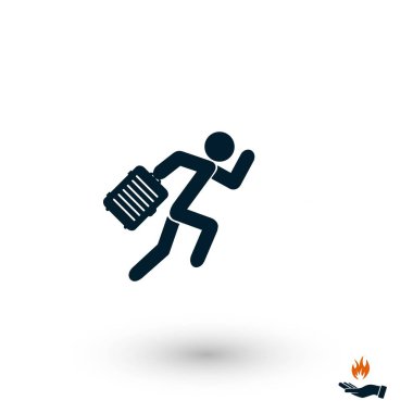 İnsanlar çanta simgesi, düz tasarım en iyi vektör simgesi