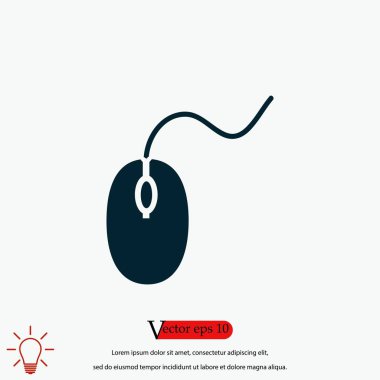 Bilgisayar fare simgesi, düz tasarım en iyi vektör simgesi