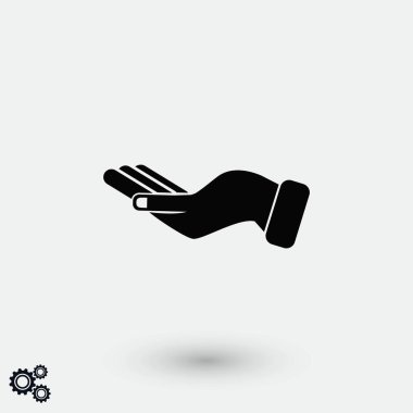 El simge vektör, düz tasarım en iyi vektör simgesi