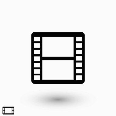 film film şeridi vektör simgesi, düz tasarım en iyi vektör simgesi