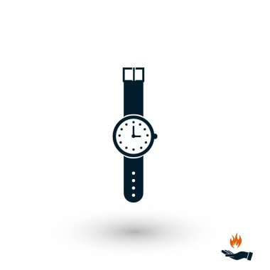 kol saati simge vektör, düz tasarım en iyi vektör simgesi