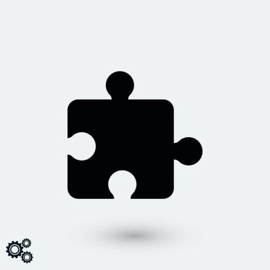 Bulmaca simge vektör, düz tasarım en iyi vektör simgesi