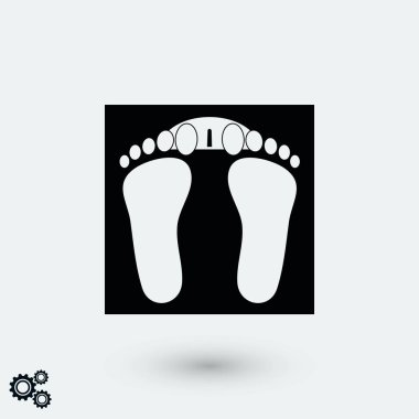 ayak izleri simge vektör, düz tasarım en iyi vektör simgesi