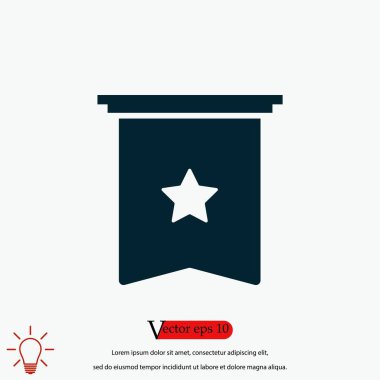 Yıldız simgesi vektör, düz tasarım en iyi vektör simgesi