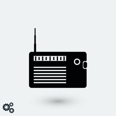 radyo simge vektör, düz tasarım en iyi vektör simgesi