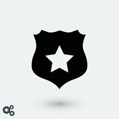 Kalkan işareti vektör simgesi, düz tasarım en iyi vektör simgesi