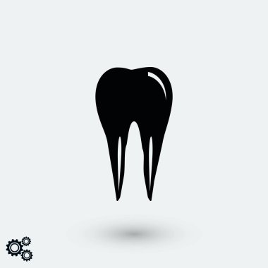 Diş iconvector, düz tasarım en iyi vektör simgesi