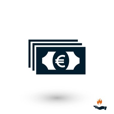 Euro vektör simgesi, düz tasarım en iyi vektör simgesi