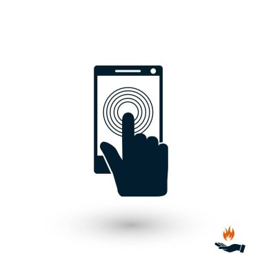 Smartphone simge vektör, düz tasarım en iyi vektör simgesi