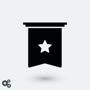 Yıldız simgesi vektör, düz tasarım en iyi vektör simgesi