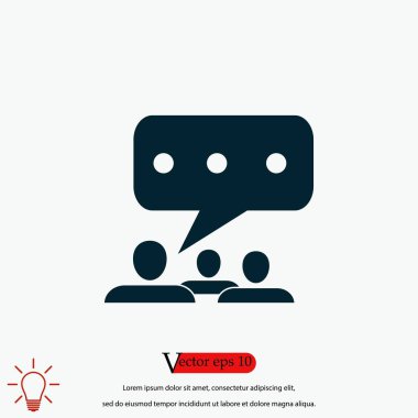 konuşma balonu vektör simgesinin, düz tasarım en iyi vektör simgesi