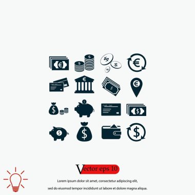 Simgeler vektör, düz tasarım en iyi vektör simgesi Finans