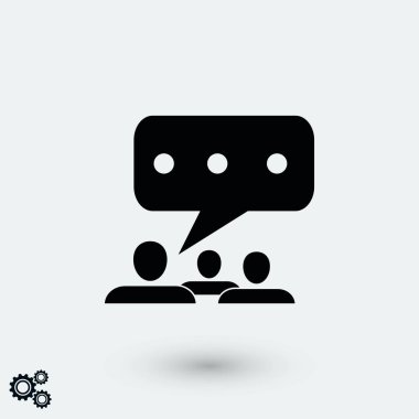 konuşma balonu vektör simgesinin, düz tasarım en iyi vektör simgesi