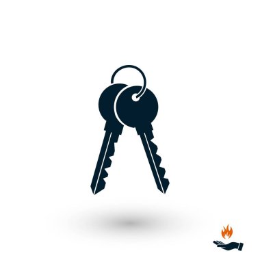 Anahtarları simge vektör, düz tasarım en iyi vektör simgesi