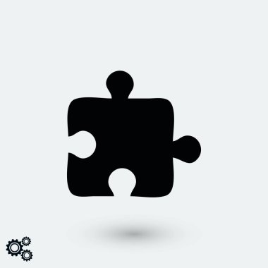 Bulmaca simge vektör, düz tasarım en iyi vektör simgesi 