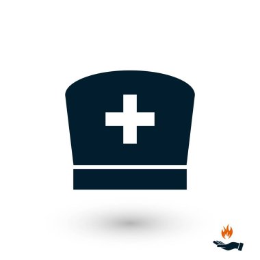 Hemşire simgesi, düz tasarım en iyi vektör simgesi düz