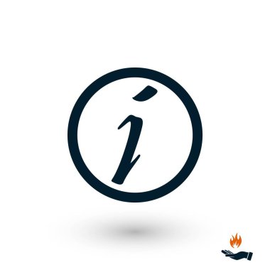 Bilgi işareti simgesini, düz tasarım en iyi vektör simge vektör