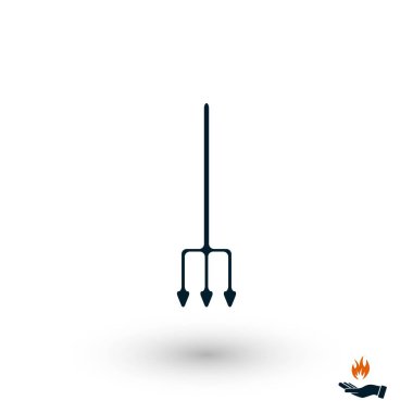 Bahçe çatal vektör simgesi, düz tasarım en iyi vektör simgesi