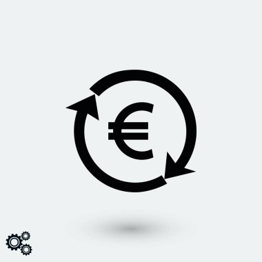 para dönüştürmek simgesi, düz tasarım en iyi vektör simgesi