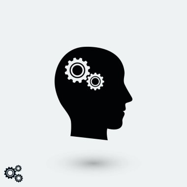 Ekibimizi vites kafa simgesi, düz tasarım en iyi vektör simgesi