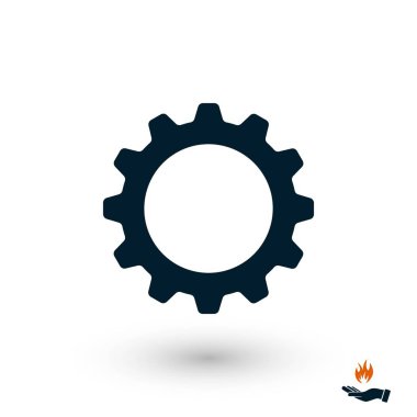 dişli simge vektör, düz tasarım en iyi vektör simgesi