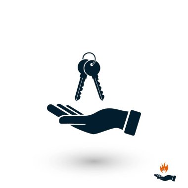 tuşları simgesi, düz tasarım en iyi vektör simgesi el