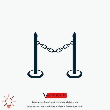 barikat simge vektör, düz tasarım en iyi vektör simgesi