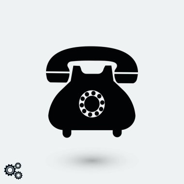 Telefon simge vektör, düz tasarım en iyi vektör simgesi