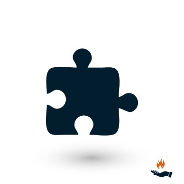 Bulmaca simge vektör, düz tasarım en iyi vektör simgesi 