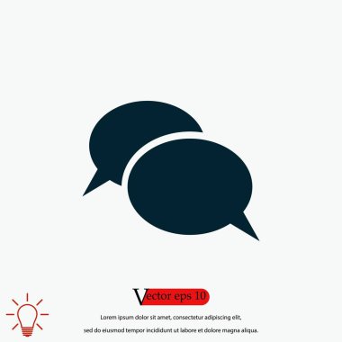 Bir iletişim, düz tasarım en iyi vektör simgesi düz simgesi