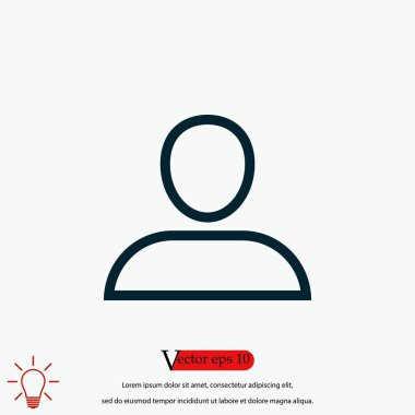 Kullanıcı simge vektör, düz tasarım en iyi vektör simgesi