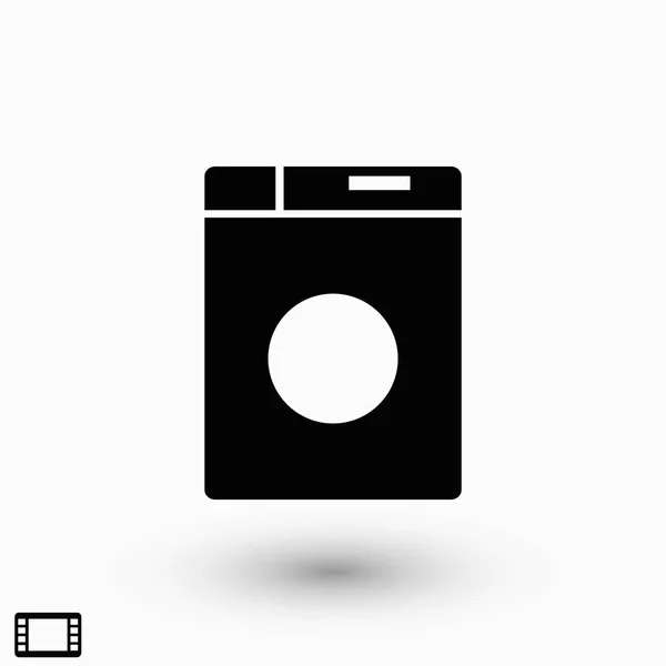 Washing Machine Icon Flat Design Best Vector Icon — Stock Vector