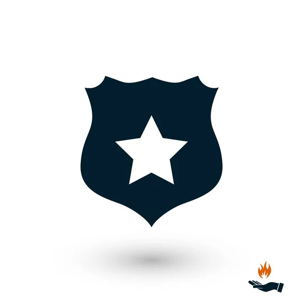 Shield Sign Vector Icon Flat Design Best Vector Icon — Stock Vector