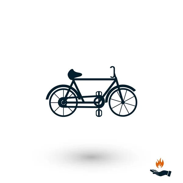 Icono Vector Bicicleta Diseño Plano Mejor Icono Vector — Archivo Imágenes Vectoriales
