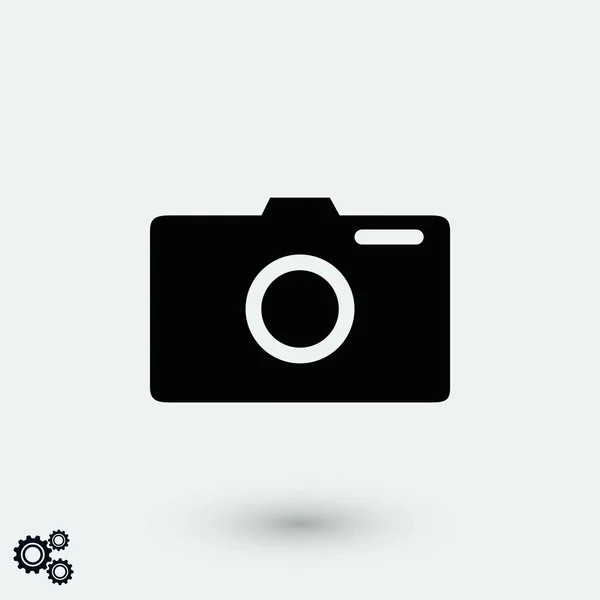 Photo Camera Vector Icon Flat Design Best Vector Icon — Stock Vector