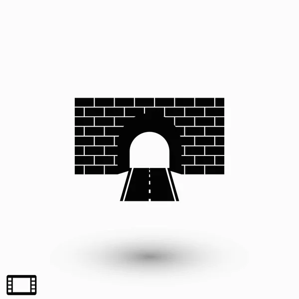 Tunnel Icon Vector Design Piatto Migliore Icona Vettoriale — Vettoriale Stock