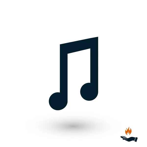 Music Vector Icon Flat Design Best Vector Icon — Stock Vector