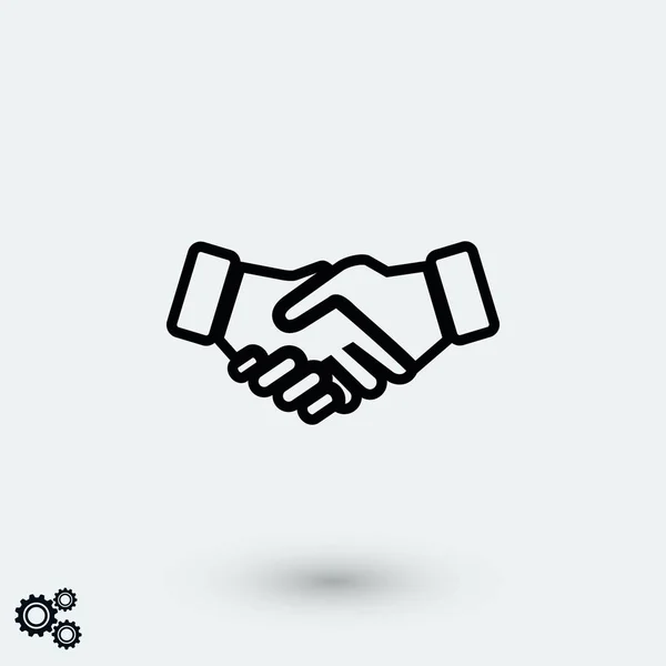 Handshake Symbol Flaches Design Bestes Vektorsymbol — Stockvektor