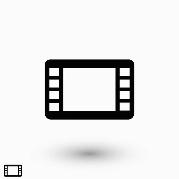 Película Película Tira Vector Icono Diseño Plano Mejor Vector Icono — Vector de stock