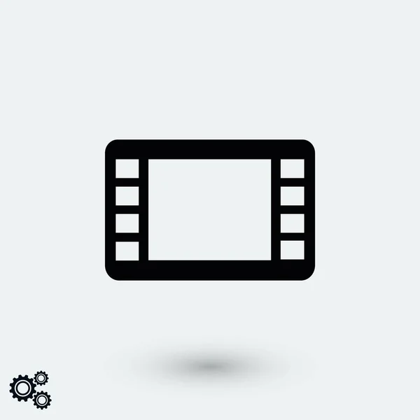 Film Strip Vector Filmpictogram Platte Ontwerp Beste Vector Pictogram — Stockvector