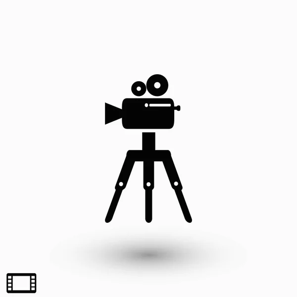 Video Camera Icon Flat Design Best Vector Icon — Stock Vector