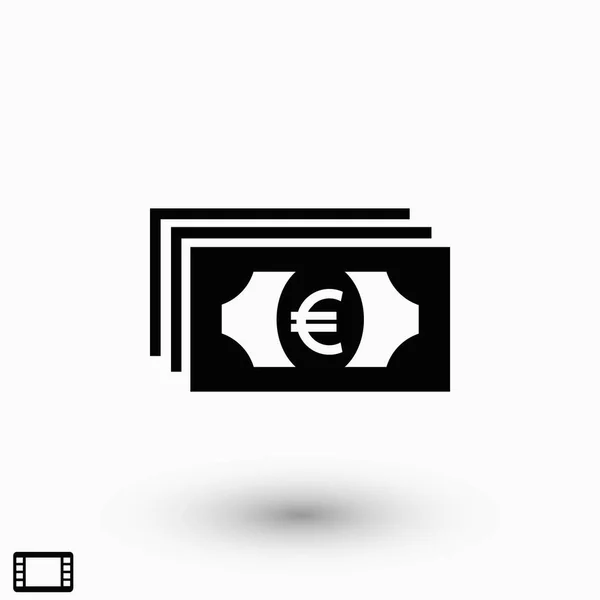 Euro Vector Pictogram Platte Ontwerp Beste Vector Pictogram — Stockvector