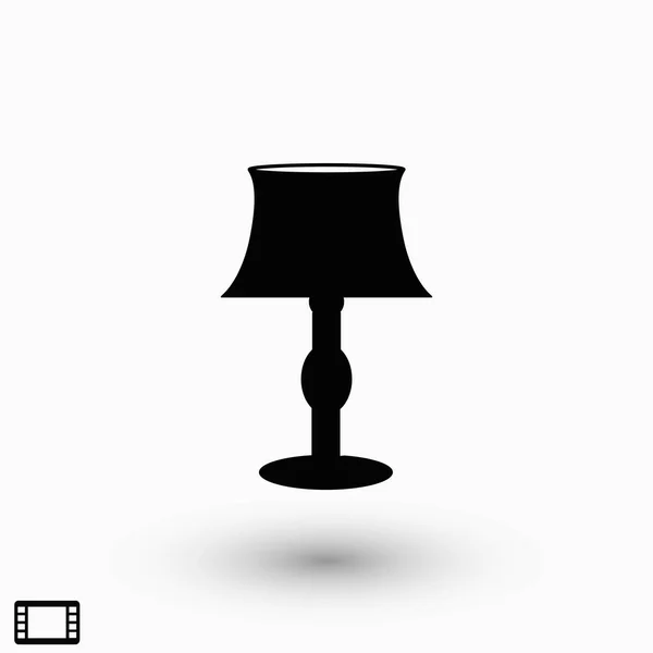 Icône Lampe Table Design Plat Meilleure Icône Vectorielle — Image vectorielle