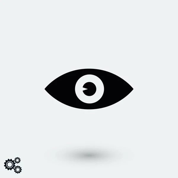 Oog Pictogram Vector Platte Ontwerp Beste Vector Pictogram — Stockvector