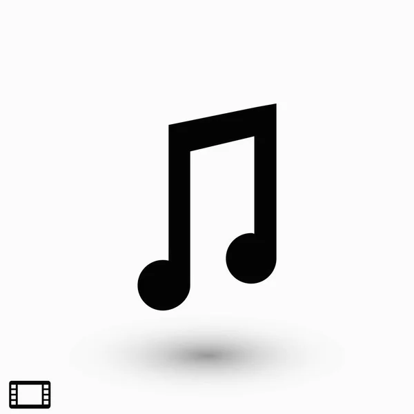 Music Vector Icon Flat Design Best Vector Icon — Stock Vector