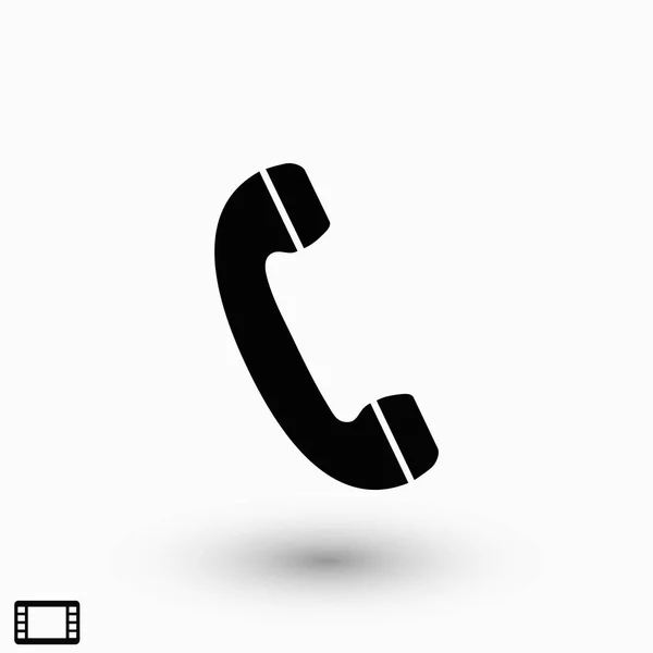 Telefoonhoorn Vector Pictogram Platte Ontwerp Beste Vector Pictogram — Stockvector