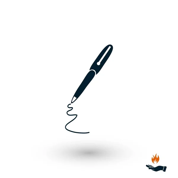 Іконка Ручки Вектор Плоский Дизайн Кращий Вектор Іконка — стоковий вектор