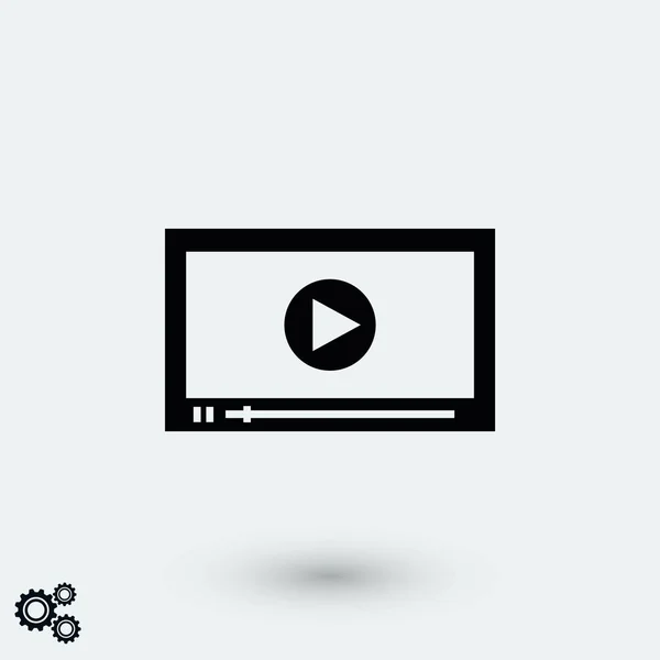 Vetor Ícone Vídeo Design Plano Melhor Ícone Vetorial — Vetor de Stock