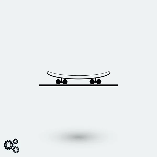 Pictogram Voor Skateboard Platte Ontwerp Beste Vector Pictogram — Stockvector