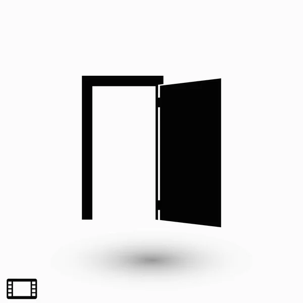 Векторна Іконка Дверей Найкраща Іконка Плоского Дизайну — стоковий вектор